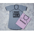 Подовжена футболка для годуючої мами I MAKE MILK - фото