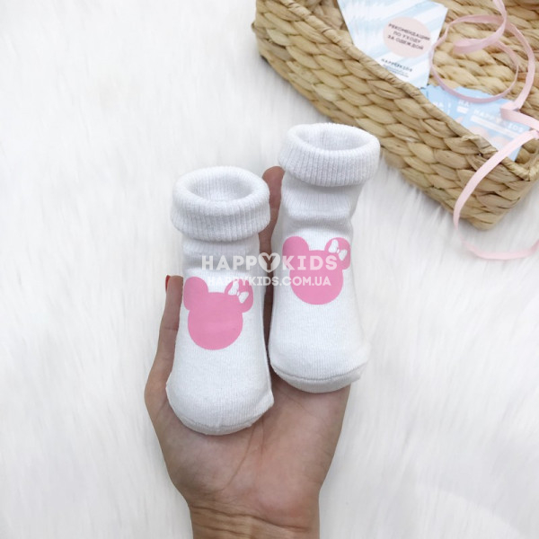 Шкарпетки з принтом силует Мінні маус - фото