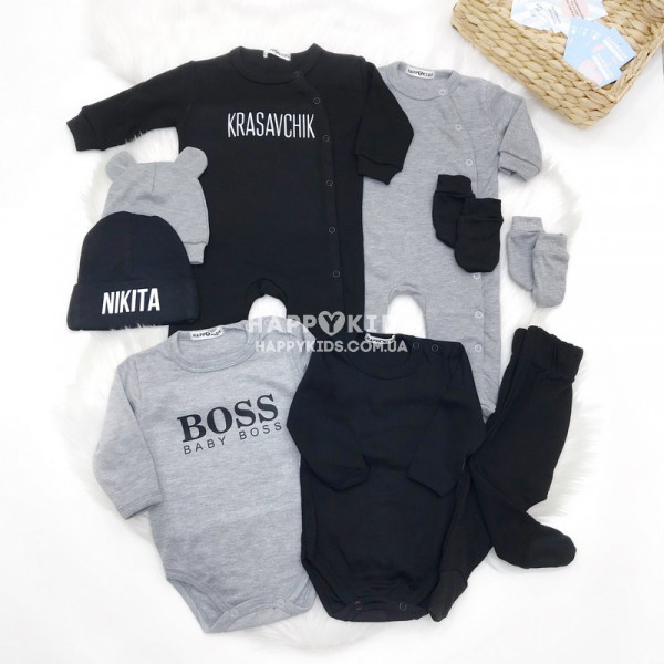Набір одягу для новонародженого Красунчик/BOSS - фото