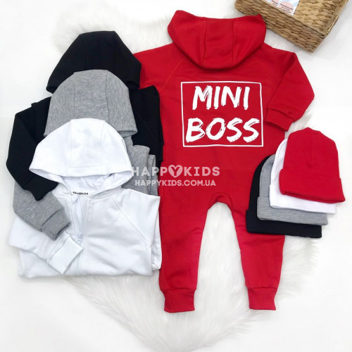 Комбінезон дитячий з написом Mini Boss - фото