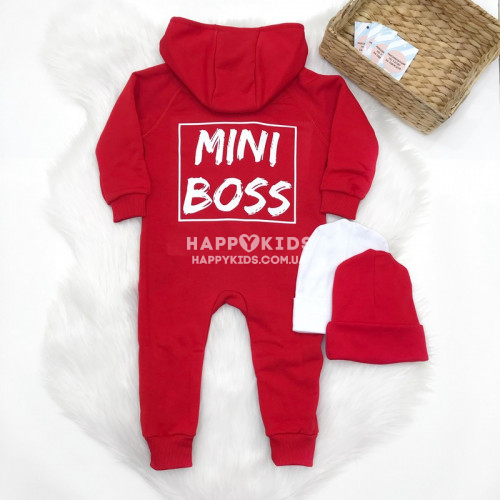 Комбінезон дитячий з написом Mini Boss - фото