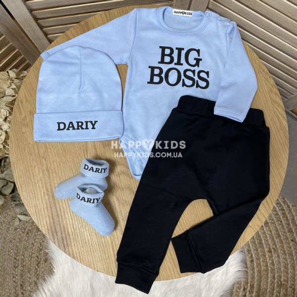 Комплект для новонародженого хлопчика  BIG BOSS - фото