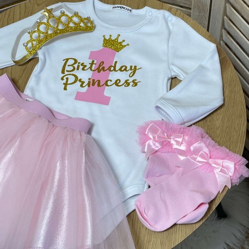 Боди девочке на день рождения с единицей Birthday princess - Happy Kids - 2