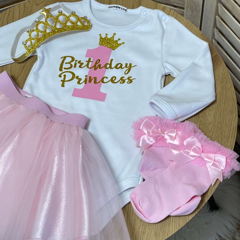 Боді дівчинці на день народження з одиничкою Birthday princess - Happy Kids - 2