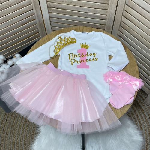 Боди девочке на день рождения с единицей Birthday princess - Happy Kids - 1