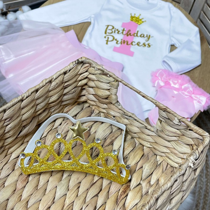 Боді дівчинці на день народження з одиничкою Birthday princess - Happy Kids - 5