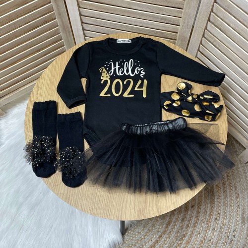Боді для хлопчика/дівчинки новорічний "Hello 2024" - 3