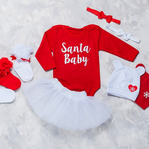 Боді новорічний дитячий Санта Santa Baby - фото