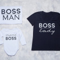 Набір сімейних футболок BOSS з чоловічком - фото