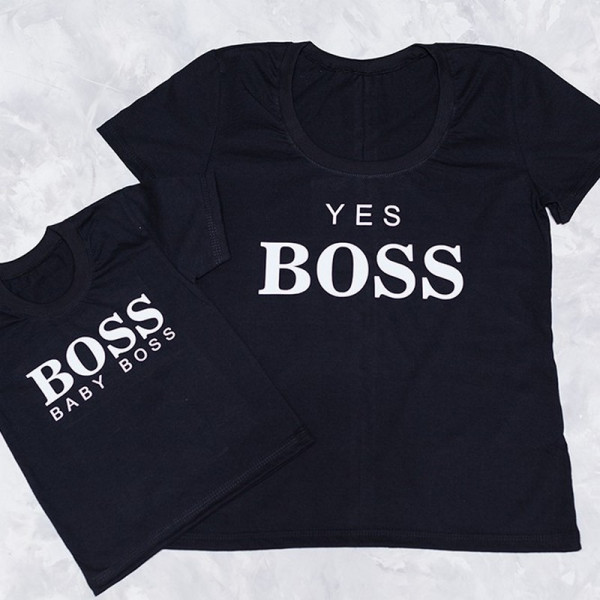 Набор 2-х футболок  Yes BOSS / Baby BOSS - фото