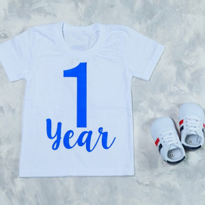 Футболка хлопчику на перший день народження "1 рік"