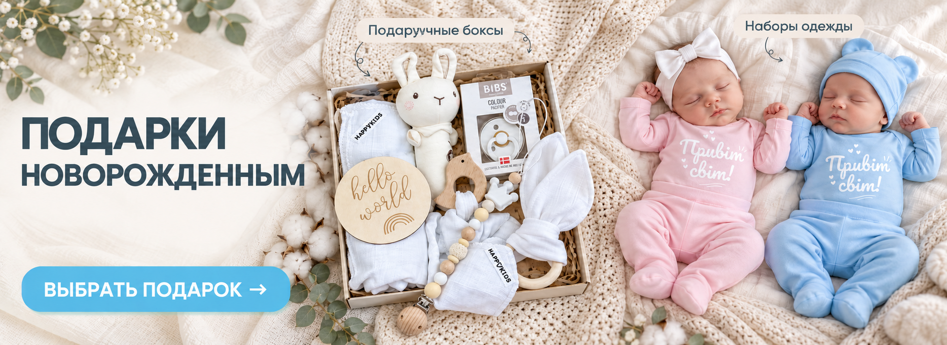 Подарки новорожденным