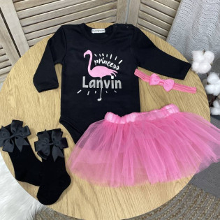 Боді принцеса дівчинці "Princess" з фламінго Боді принцеса дівчинці "Princess" з фламінго