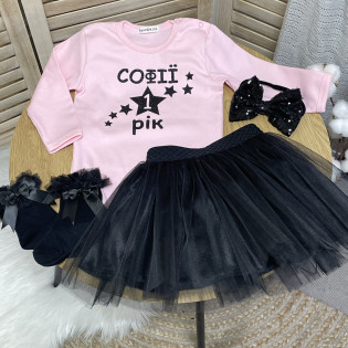 Боди на первый день рождения 1 год со звездочками именный глиттер Боди на первый день рождения 1 год со звездочками именный глиттер