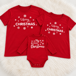 Сімейний новорічний комплект Family Look «Merry Christmas»