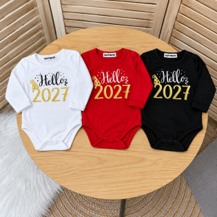 Новорічний боді для малюка «Hello New Year»