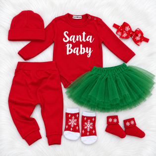 Новорічний боді для малюка «Santa Baby» 