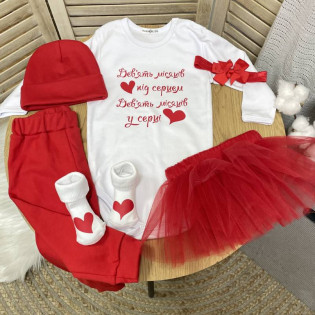 Боді з милим написом " 9 місяців під сердцем, 9 місяців у серці"