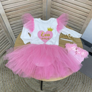 Іменна боді-сукня на перший день народження для дівчинки Іменна боді-сукня на перший день народження для дівчинки