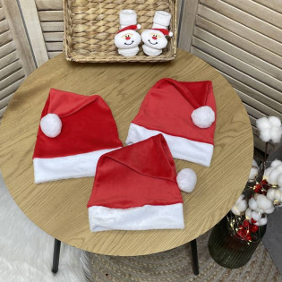 Рождественская плюшевая шапка Санты для новогодних фотосессий новорожденным