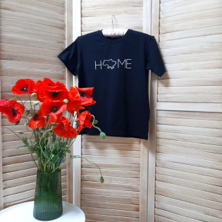 Детская футболка с патриотической надписью "HOME"
