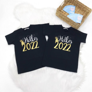 Футболка новогодняя детская Hello 2025