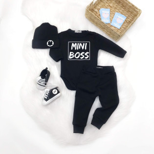 Бодик мальчику с надписью "mini BOSS"