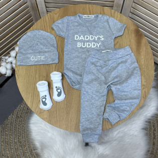 Боди детский с надписью Daddy's Buddy