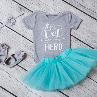 Боді для дитини з написом про тата "My DAD is my hero"