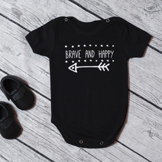 Боді для новонародженого "Brave and happy"