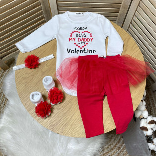 Боди для девочки "My daddy is my Valentine"