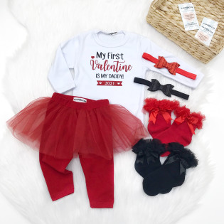 Боди с надписью My first Valentine is my Daddy