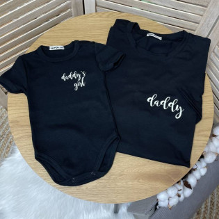 Набор парных футболок папа/дочь "Daddy/daddy's girl"