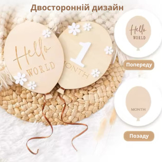 Набор с цифрами для ежемесячных фотосессий новорожденным шарик