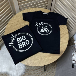 Футболка детская именная "Big/Lil Bro"