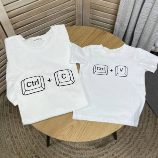 Набор футболок с надписью "Ctrl+C/Ctrl+V"