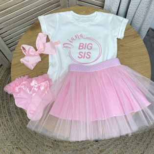 Футболка детская именная "Big/Lil Sis"